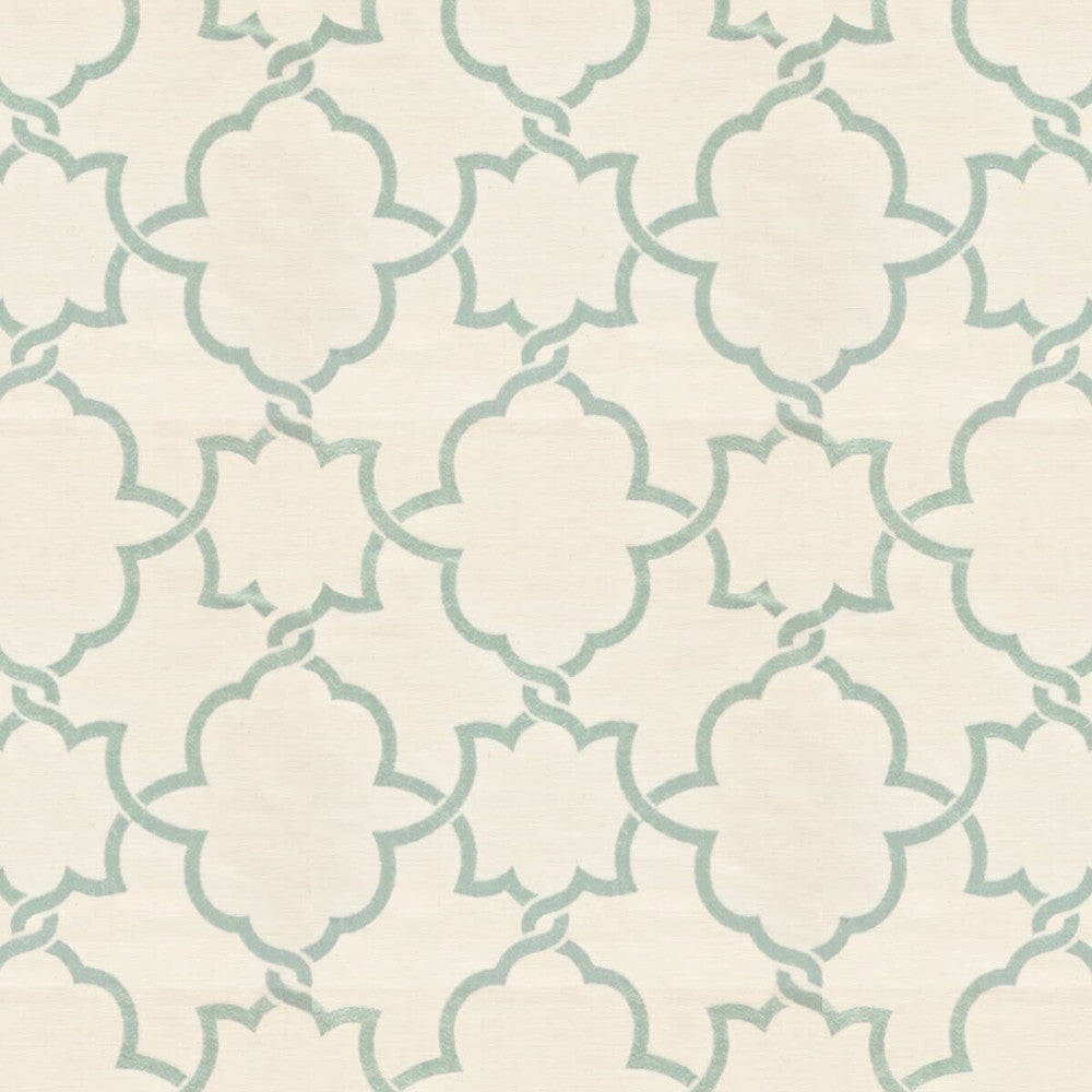 Gerber 2 Aqua by Stout Fabric COLOR MY WINDOW SEAGLASS/GLACIER 86%POL 14%COT %VEMB INDIA FLAME RETARDANT-U.F.A.C. CLASS 1 </p><p>Repeat: 12.25 50 in - Fabric Carolina -
