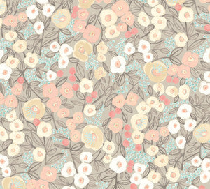 Flora Ditsy Pastel Garden Wallpaper by ohpopsi