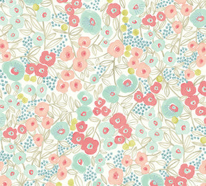 Flora Coral Garden Wallpaper by ohpopsi