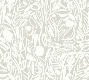 Verdure Stone Painted Botanical Wallpaper by ohpopsi