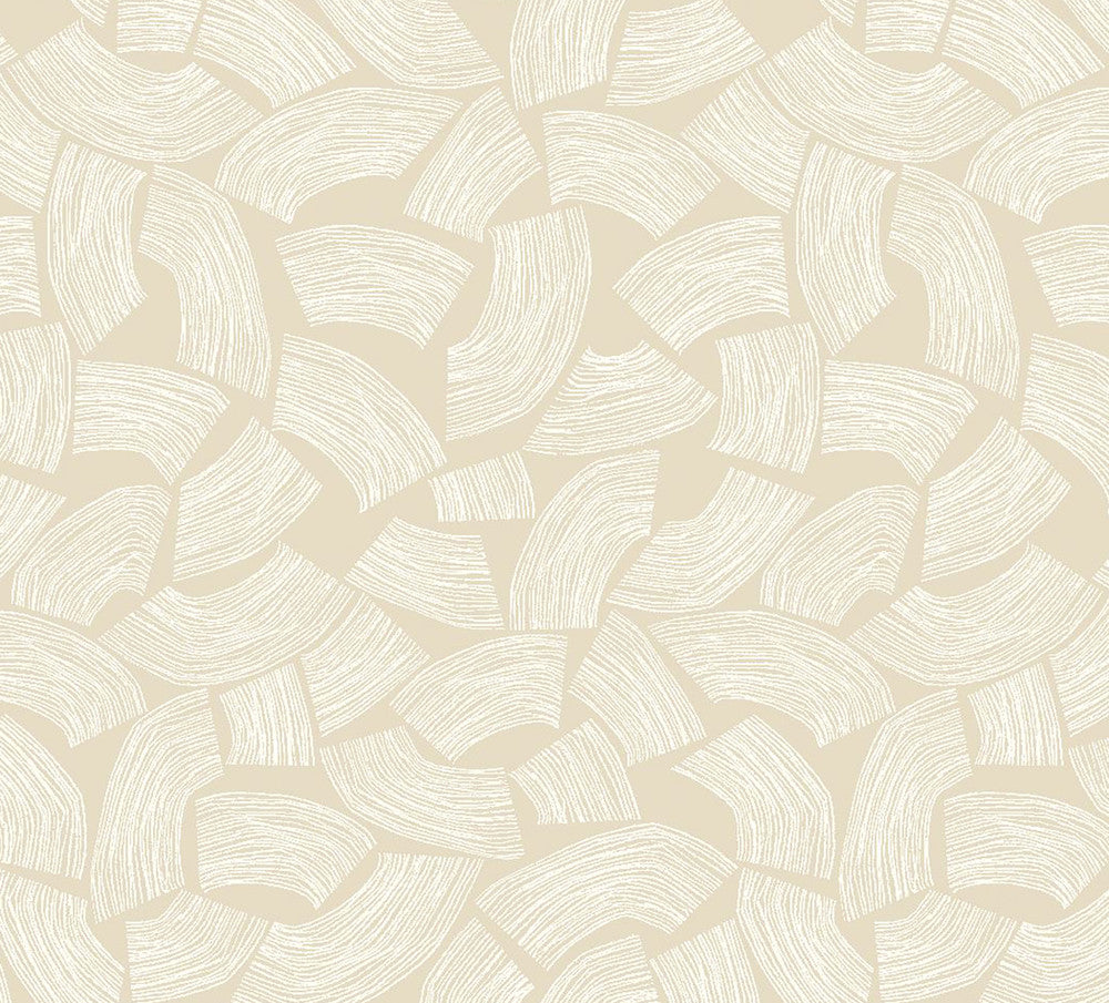Elements Neutral Scribbled Arches Wallpaper by ohpopsi Glasshouse Covers about 54.2 square feet 19.7-in by 33-ft long roll Unpasted 13.8 - Fabric Carolina -