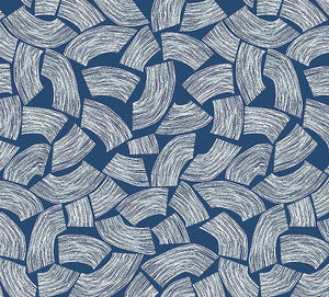 Elements Indigo Scribbled Arches Wallpaper by ohpopsi