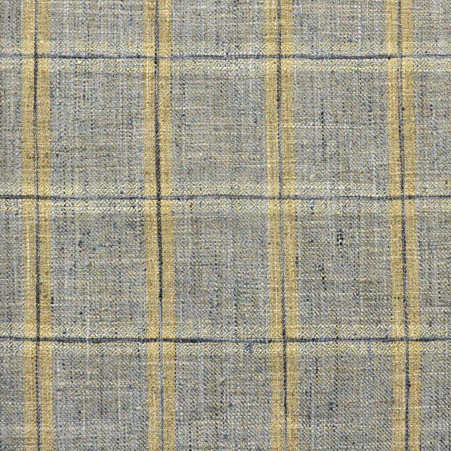 Gridiron # 635 Denim by Maxwell Fabric Stripes & Checks Ii 100% POLYESTER INDIA V-4"H-3.37" 54" - Fabric Carolina -