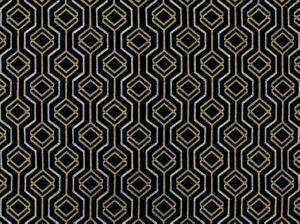 Gilda Black Tan 936 by Norbar Fabric GALLERY 54% POLYESTER 42% COTTON INDIA 6 1/4"V 6 3/8"H 54 - Fabric Carolina -