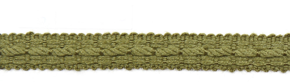 Le Lin Braid 1/2" Leaf by Europatex Fabric Le Lin Collection 63% Linen, 37% Rayon China Horizontal: N/A and Vertical: N/A 1/2" - Fabric Carolina -