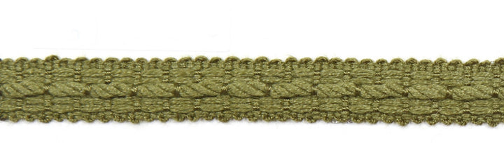 Le Lin Braid 1/2" Leaf by Europatex Fabric Le Lin Collection 63% Linen, 37% Rayon China Horizontal: N/A and Vertical: N/A 1/2" - Fabric Carolina -
