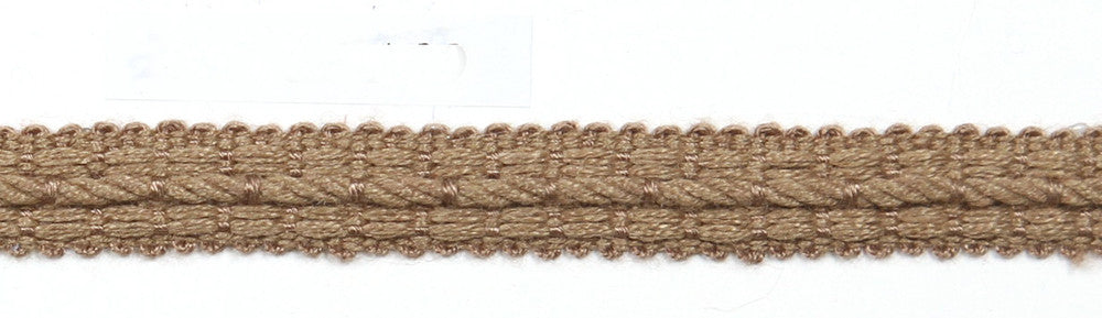 Le Lin Braid 1/2" Mocha by Europatex Fabric Le Lin Collection 63% Linen, 37% Rayon China Horizontal: N/A and Vertical: N/A 1/2" - Fabric Carolina -