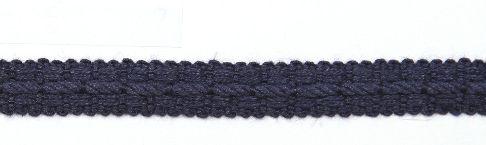 Le Lin Braid 1/2" Navy by Europatex Fabric Le Lin Collection 63% Linen, 37% Rayon China Horizontal: N/A and Vertical: N/A 1/2" - Fabric Carolina -