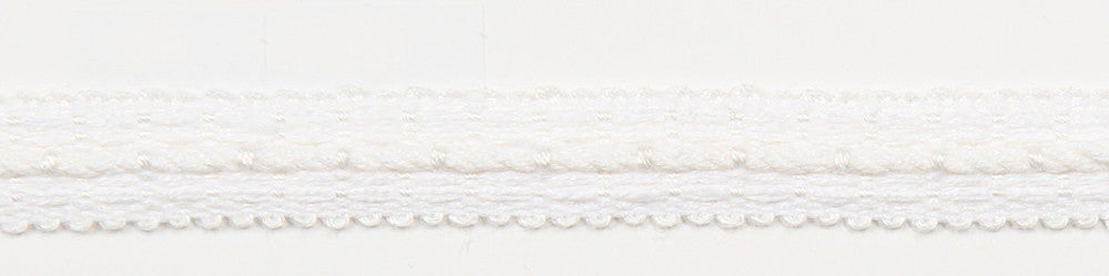 Le Lin Braid 1/2" White by Europatex Fabric Le Lin Collection 63% Linen, 37% Rayon China Horizontal: N/A and Vertical: N/A 1/2" - Fabric Carolina -