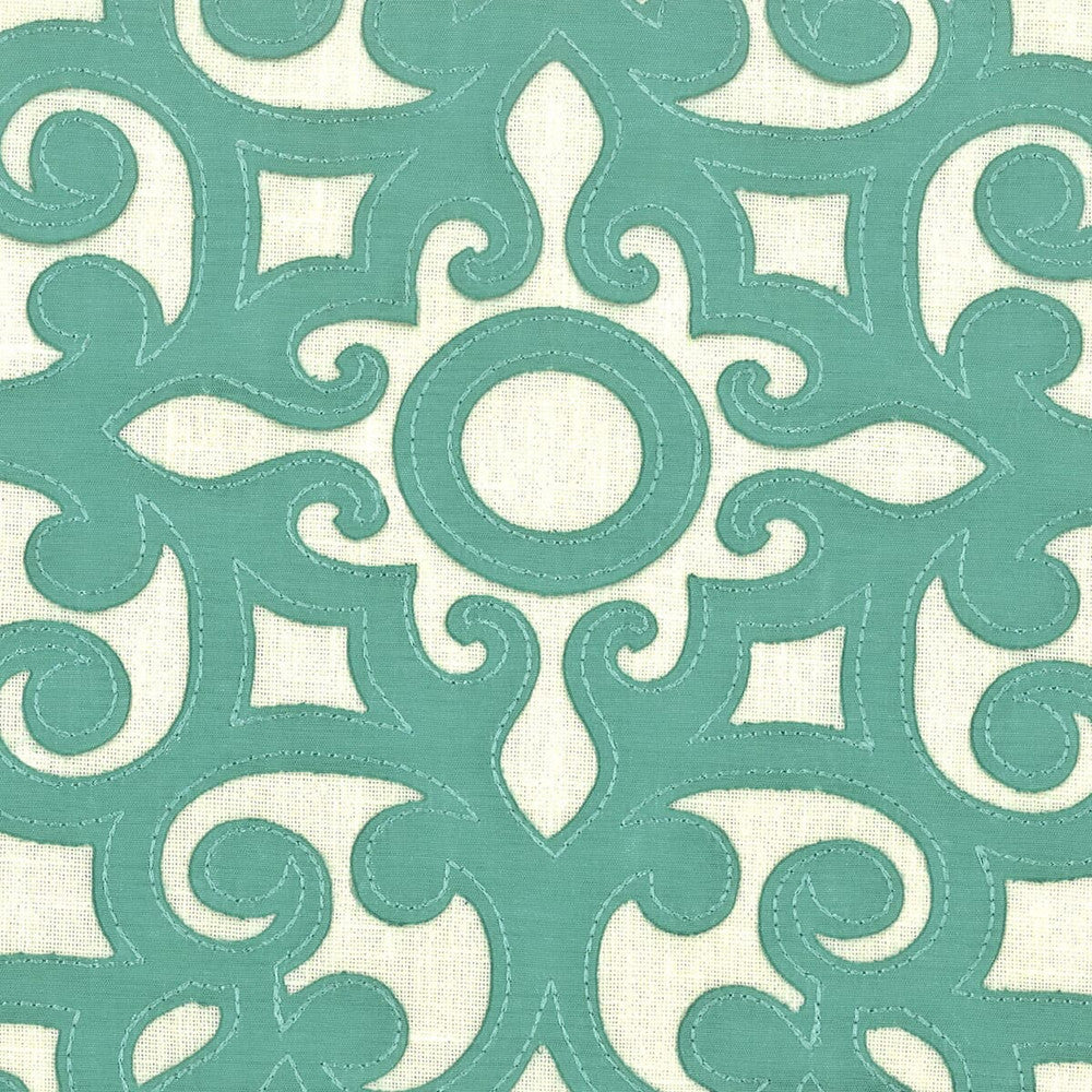 Ginger 3 Turquoise by Stout Fabric COMFORTABLE LIVING CARIBBEAN/SEASPRAY 70%POL 30%COT %PEMB INDIA </p><p>Repeat: 10 54 in - Fabric Carolina -