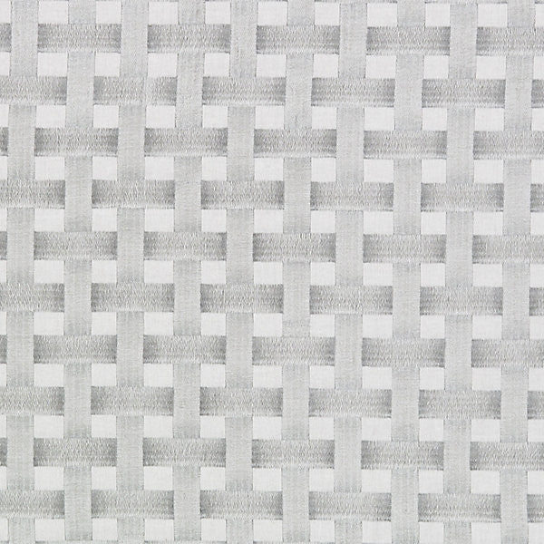 Grillwork Silver by Grey Watkins Fabric Grey Watkins Fabric Grillwork SilverFabric 55% LINEN 45% COTTON INDIA </p><p>Repeat: H: 4", V: 4" 54" - Fabric Carolina -