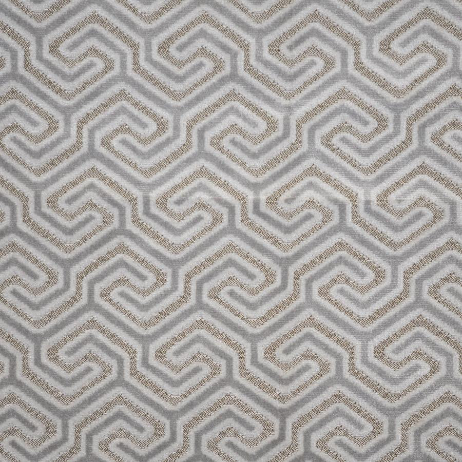 Garola # 612 Aluminum by Maxwell Fabric Performance Cut Velvets 48% POLYESTER
47% VISCOSE
5% COTTON BELGIUM V-5.0"H-3.4" 55" - Fabric Carolina -