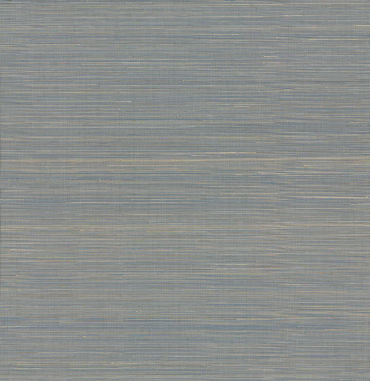 Abaca Weave Blue Wallpaper by Ronald Redding Grasscloth & Natural Resource Covers about 72 square feet 36-in by 24-ft long roll Unpasted 0 - Fabric Carolina -