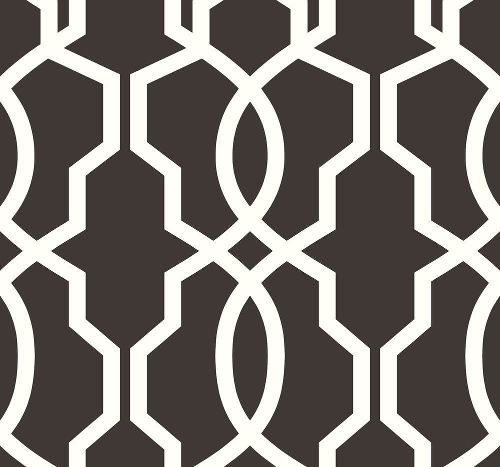 Hourglass Trellis White Wallpaper by York Wallcoverings Geometric Resource Library Covers about 60.8 square feet 27-in by 27-ft long roll Prepasted 25.25 - Fabric Carolina -