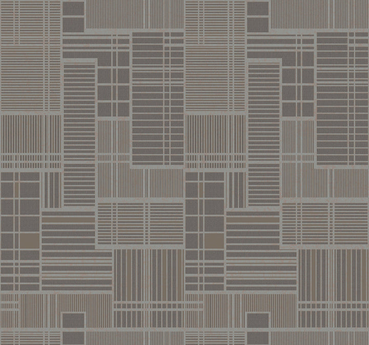 Remodel Charcoal Wallpaper by York Wallcoverings Geometric Resource Library Covers about 60.8 square feet 27-in by 27-ft long roll Prepasted 25.25 - Fabric Carolina -