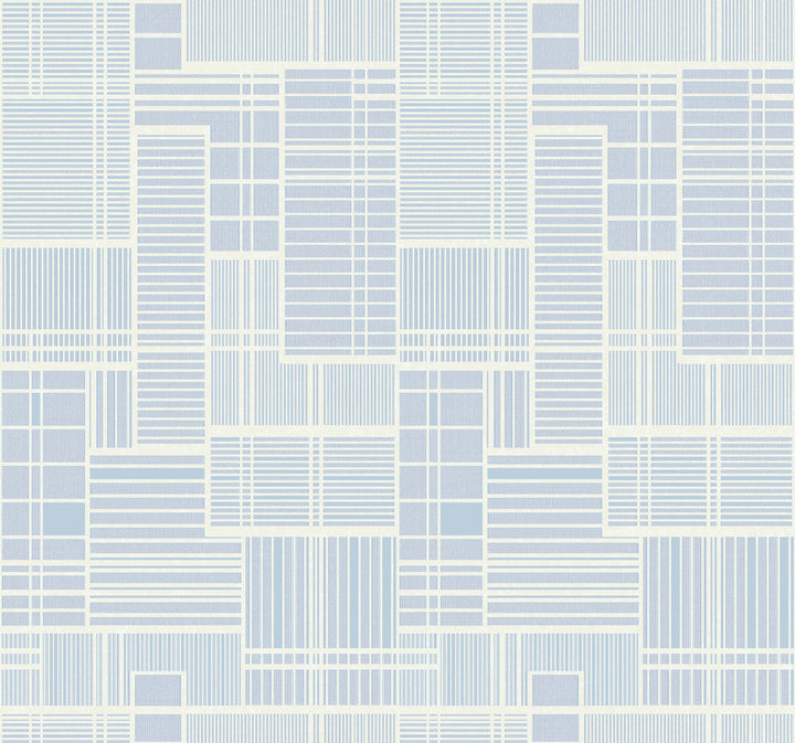 Remodel Blue Wallpaper by York Wallcoverings Geometric Resource Library Covers about 60.8 square feet 27-in by 27-ft long roll Prepasted 25.25 - Fabric Carolina -