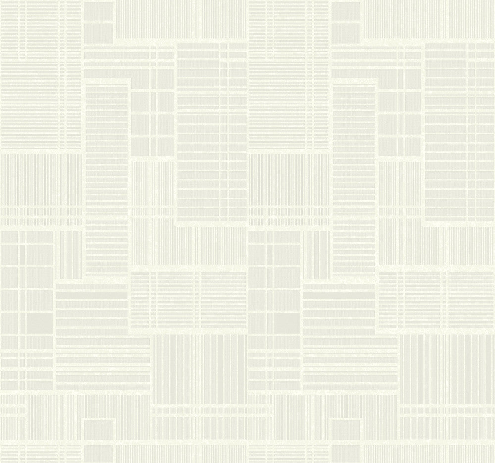 Remodel White Wallpaper by York Wallcoverings Geometric Resource Library Covers about 60.8 square feet 27-in by 27-ft long roll Prepasted 25.25 - Fabric Carolina -