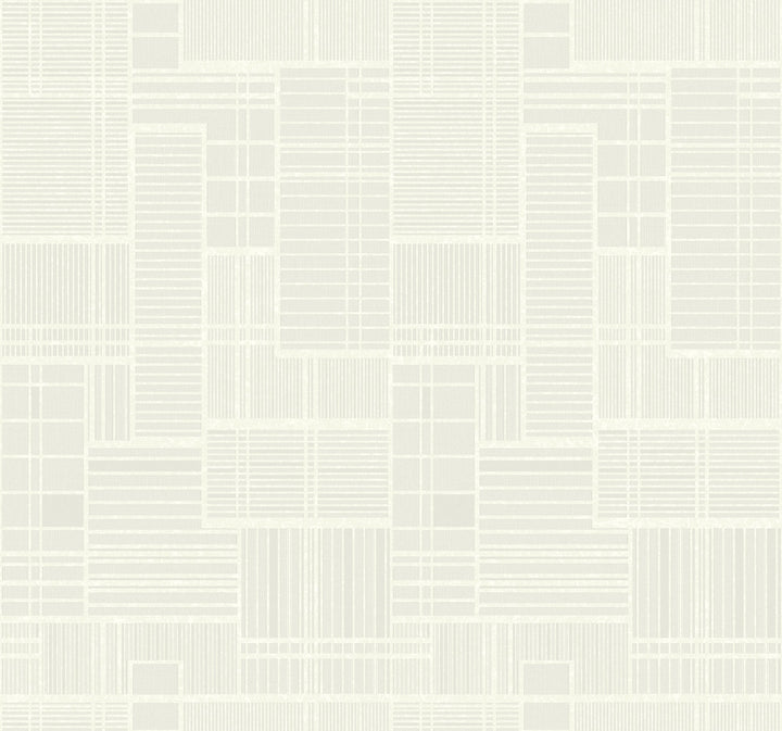 Remodel White Wallpaper by York Wallcoverings Geometric Resource Library Covers about 60.8 square feet 27-in by 27-ft long roll Prepasted 25.25 - Fabric Carolina -