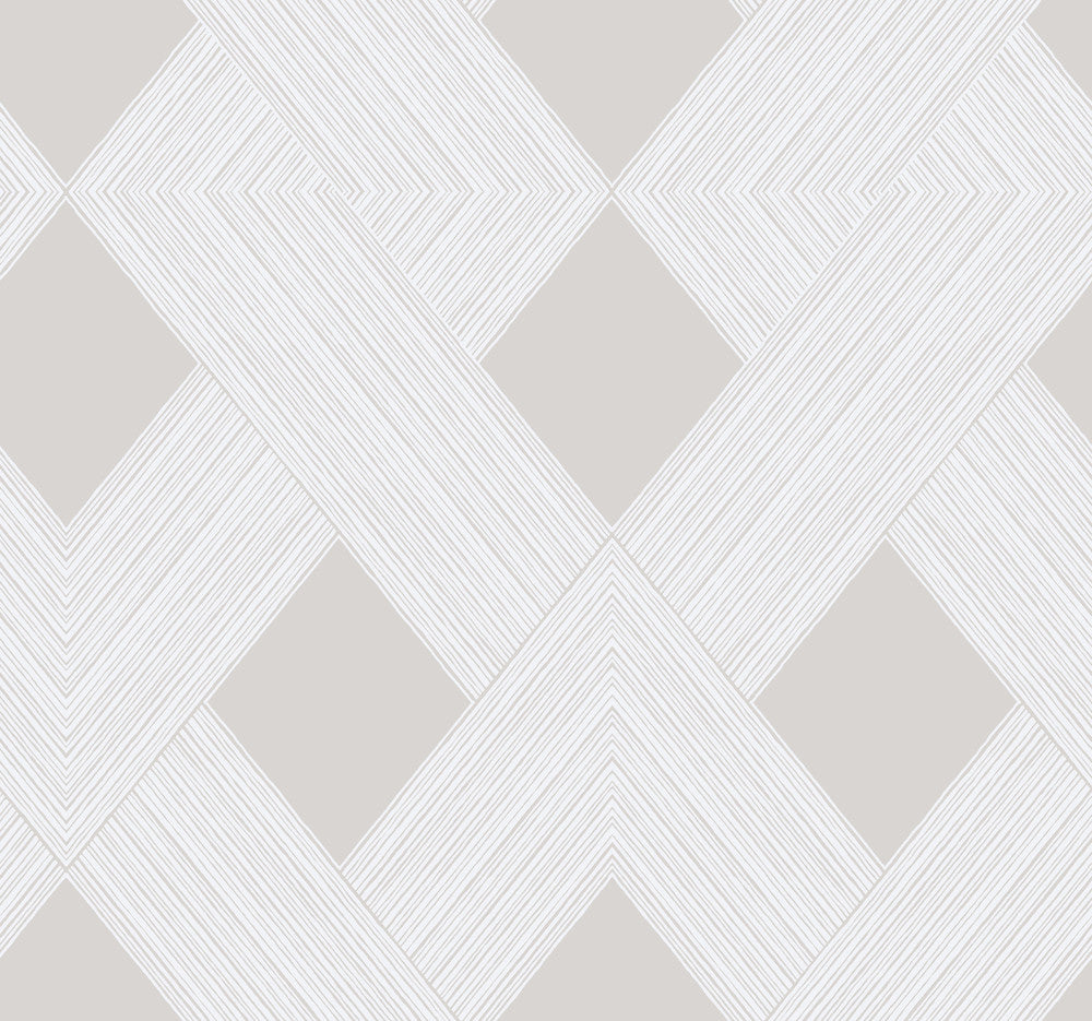 Beveled Edge Beige Wallpaper by York Wallcoverings Geometric Resource Library Covers about 60.8 square feet 27-in by 27-ft long roll Prepasted 25.25 - Fabric Carolina -