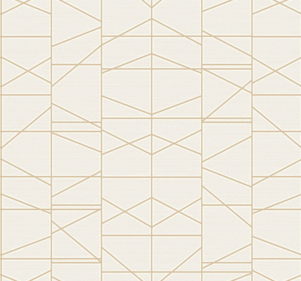 Modern Perspective Gold Wallpaper by York Wallcoverings Geometric Resource Library Covers about 60.8 square feet 27-in by 27-ft long roll Prepasted 25.25 - Fabric Carolina -
