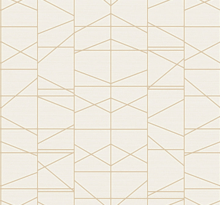 Modern Perspective Gold Wallpaper by York Wallcoverings Geometric Resource Library Covers about 60.8 square feet 27-in by 27-ft long roll Prepasted 25.25 - Fabric Carolina -