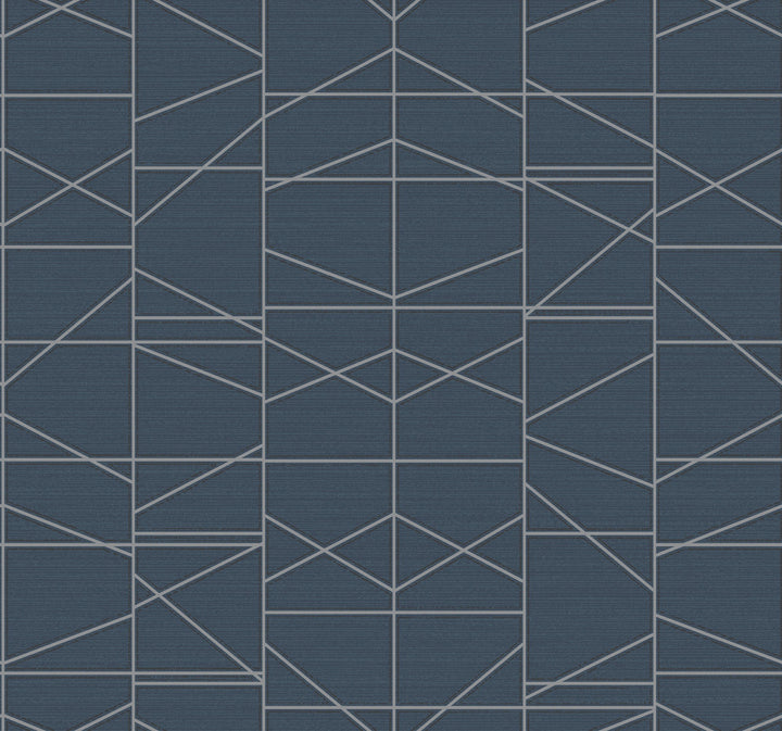 Modern Perspective Silver Wallpaper by York Wallcoverings Geometric Resource Library Covers about 60.8 square feet 27-in by 27-ft long roll Prepasted 25.25 - Fabric Carolina -