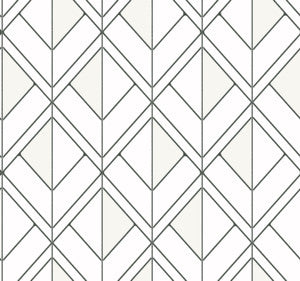 Diamond Shadow White Wallpaper by Inspired by Color