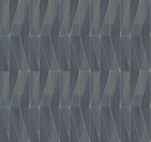 On an Angle Blue Wallpaper by York Wallcoverings