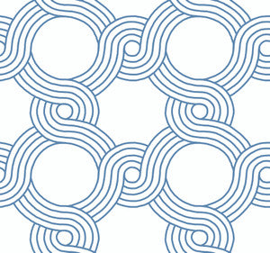 The Twist Blue Wallpaper by York Wallcoverings