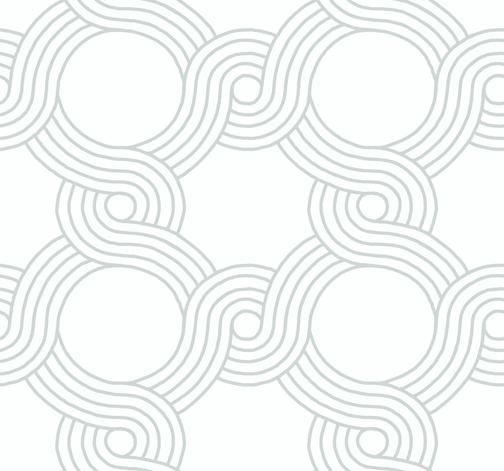 The Twist Grey Wallpaper by York Wallcoverings Geometric Resource Library Covers about 60.8 square feet 27-in by 27-ft long roll Prepasted 25.25 - Fabric Carolina -