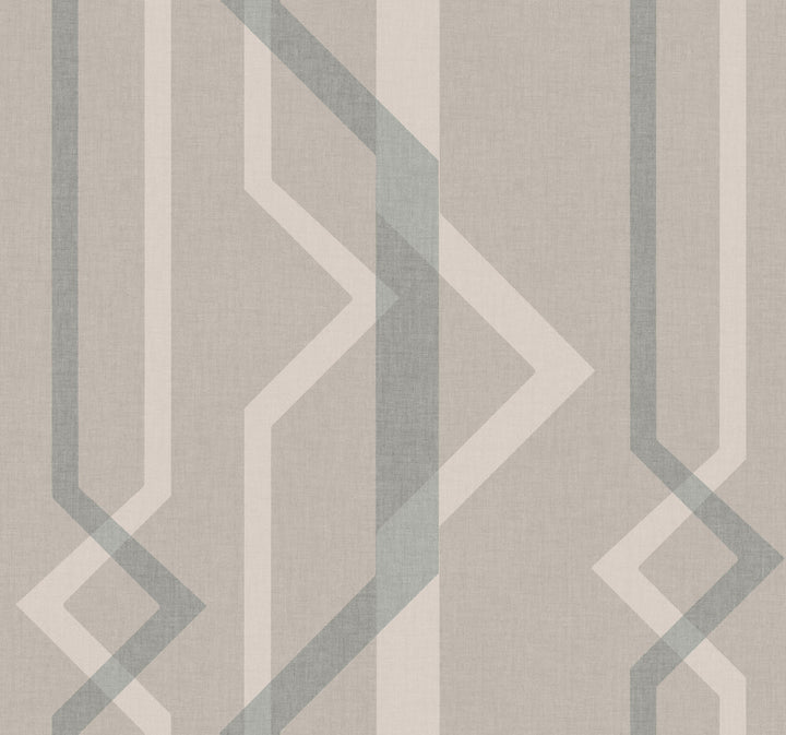 Shape Shifter Beige Wallpaper by York Wallcoverings Geometric Resource Library Covers about 60.8 square feet 27-in by 27-ft long roll Prepasted 25.25 - Fabric Carolina -