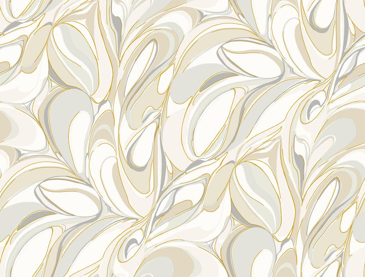 Achate Beige & Grey Wallpaper by York Wallcoverings Designer