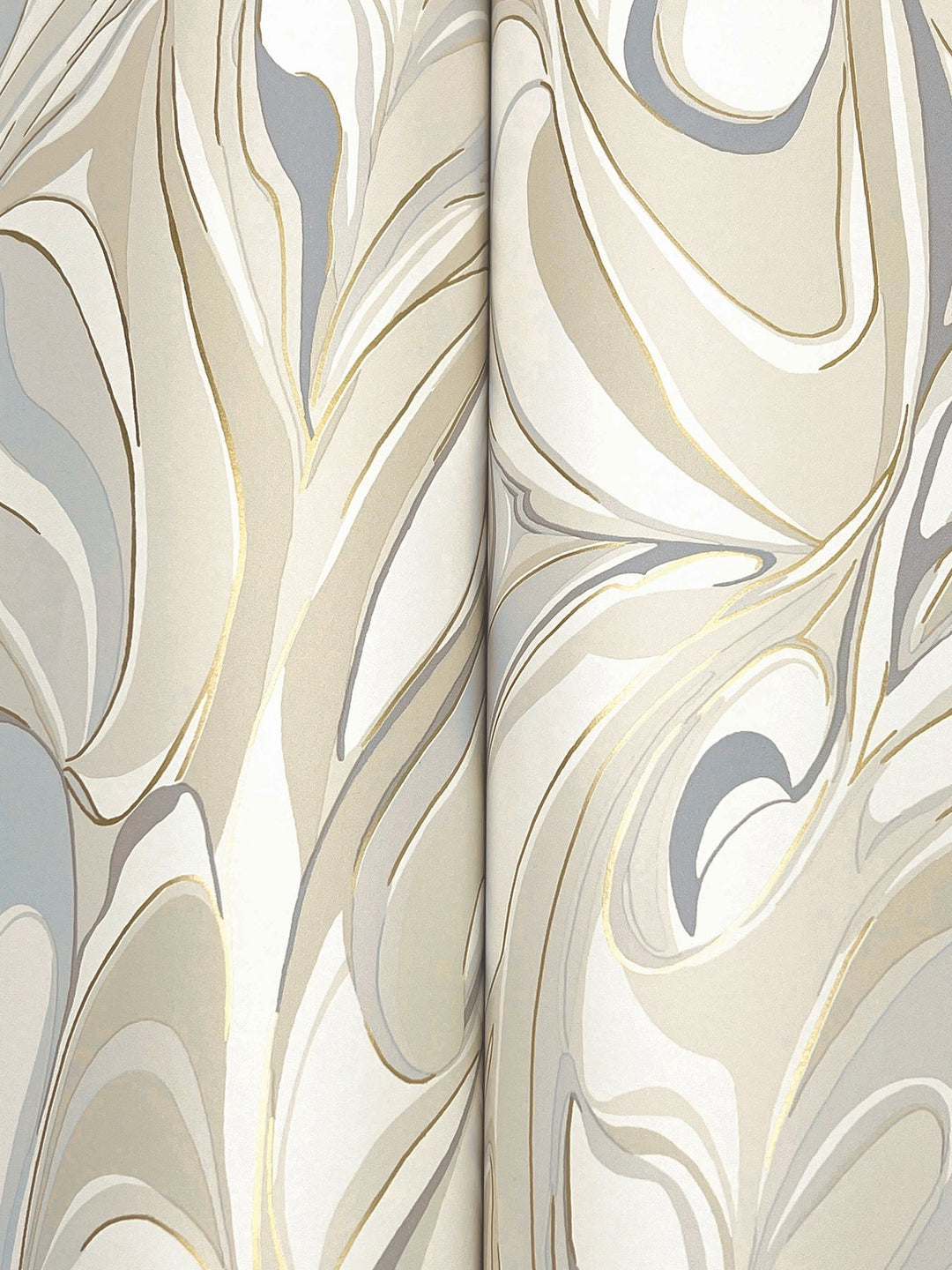 Achate Beige & Grey Wallpaper by York Wallcoverings Designer