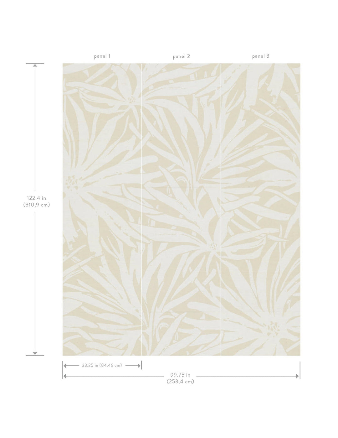 Floral Canopy Beige Mural by York Wallcoverings Designer