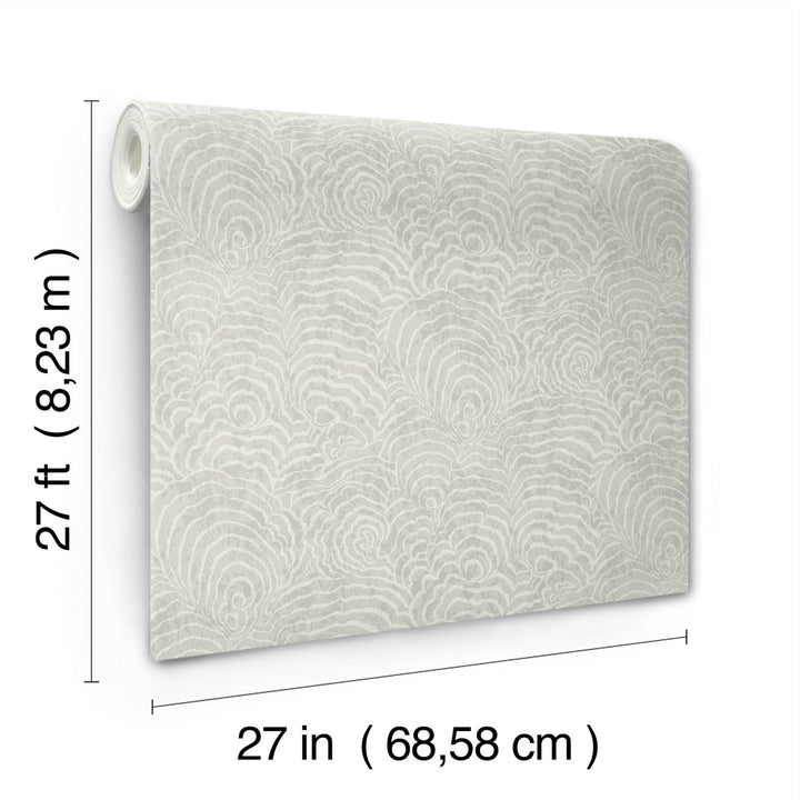 Ocean Jasper Grey Wallpaper by York Wallcoverings Designer