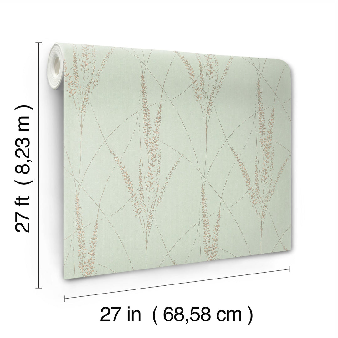Graceful Willow Lagoon Wallpaper by York Wallcoverings Designer