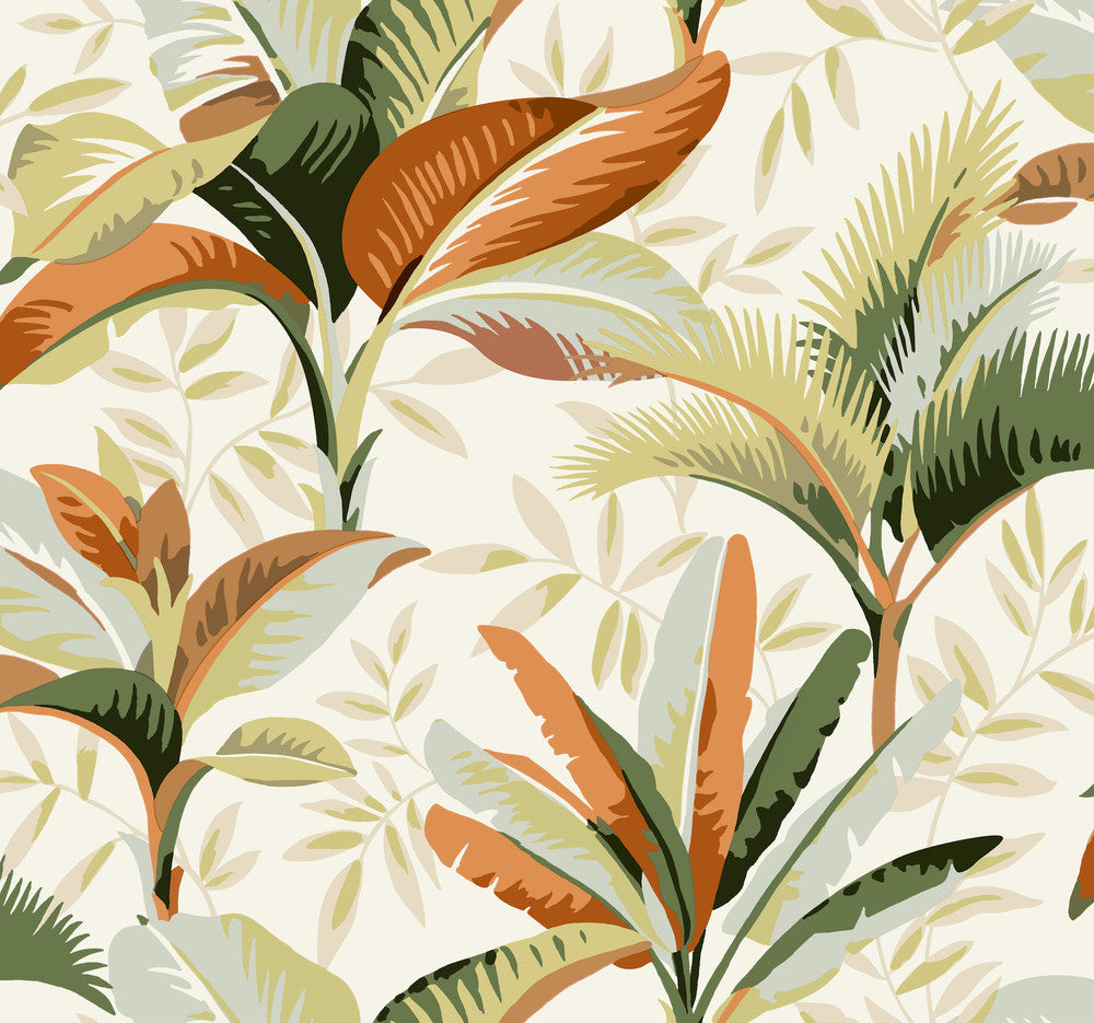 Summerhouse Sienna Wallpaper by York Wallcoverings Greenhouse Covers about 60.8 square feet 27-in by 27-ft long roll Prepasted 25.25 - Fabric Carolina -