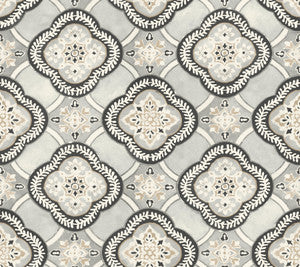 Garden Trellis Onyx Wallpaper by York Wallcoverings