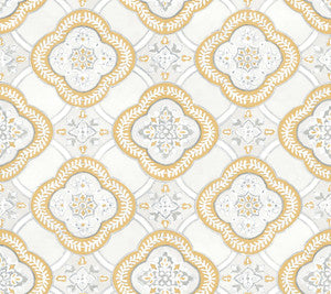 Garden Trellis Ochre Wallpaper by York Wallcoverings