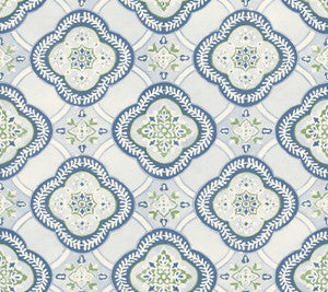 Garden Trellis Cobalt Wallpaper by York Wallcoverings