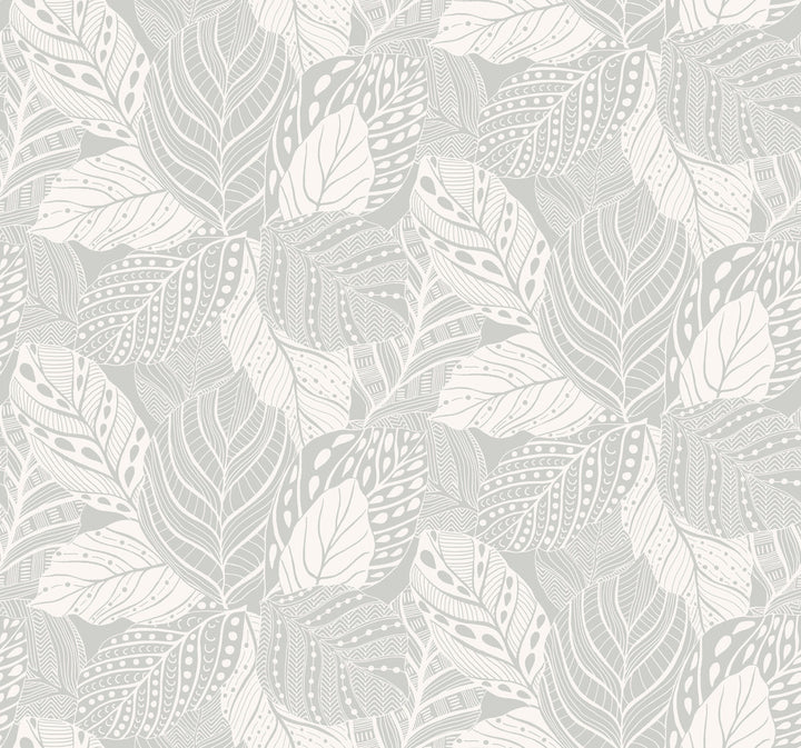 Vinca Grey Wallpaper by York Wallcoverings Greenhouse Covers about 60.8 square feet 27-in by 27-ft long roll Unpasted 25.25 - Fabric Carolina -
