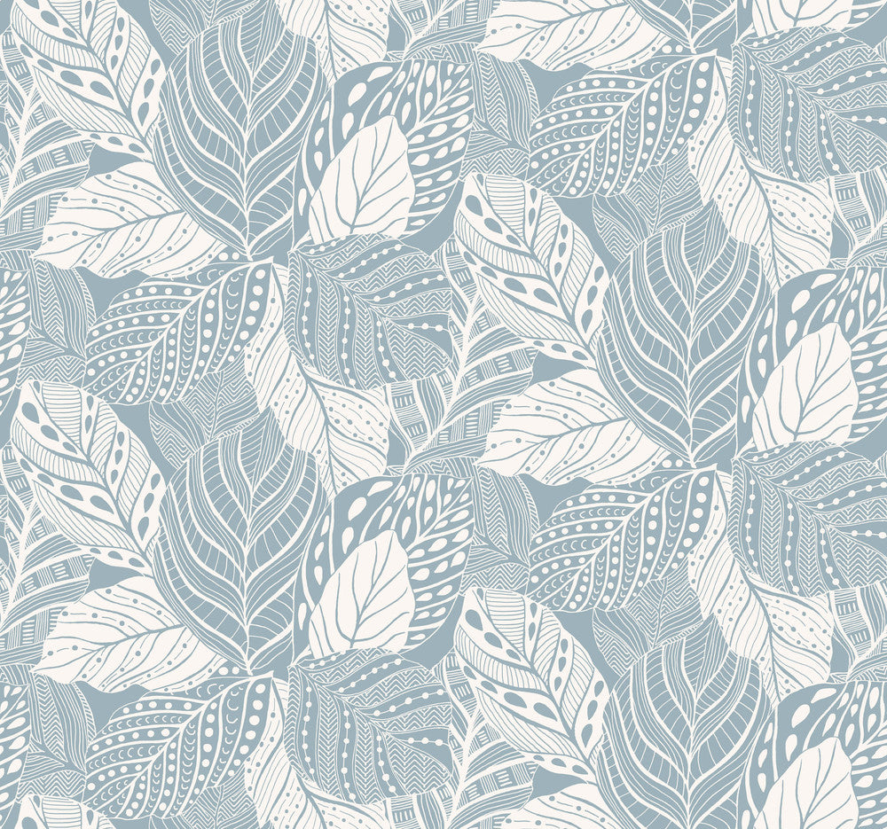 Vinca Blue Wallpaper by York Wallcoverings Greenhouse Covers about 60.8 square feet 27-in by 27-ft long roll Unpasted 25.25 - Fabric Carolina -