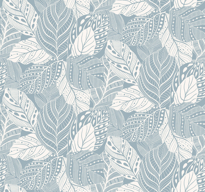 Vinca Blue Wallpaper by York Wallcoverings Greenhouse Covers about 60.8 square feet 27-in by 27-ft long roll Unpasted 25.25 - Fabric Carolina -
