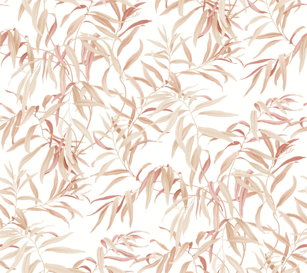 Willow Grove Clay Wallpaper by York Wallcoverings Greenhouse Covers about 60.8 square feet 27-in by 27-ft long roll Prepasted 24 - Fabric Carolina -