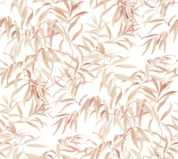 Willow Grove Clay Wallpaper by York Wallcoverings Greenhouse Covers about 60.8 square feet 27-in by 27-ft long roll Prepasted 24 - Fabric Carolina -
