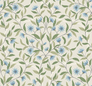 Cornflower Jasmine Wallpaper by Inspired by Color