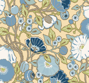 Vincent Poppies Sunflower Wallpaper by York Wallcoverings
