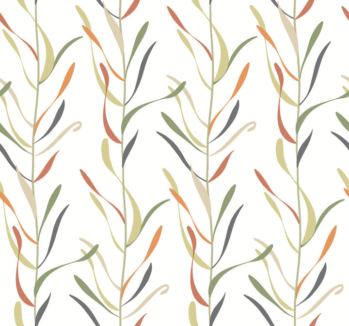 Chloe Vine Sienna Wallpaper by York Wallcoverings Earthy Tones Covers about 60.8 square feet 27-in by 27-ft long roll Prepasted 24 - Fabric Carolina -