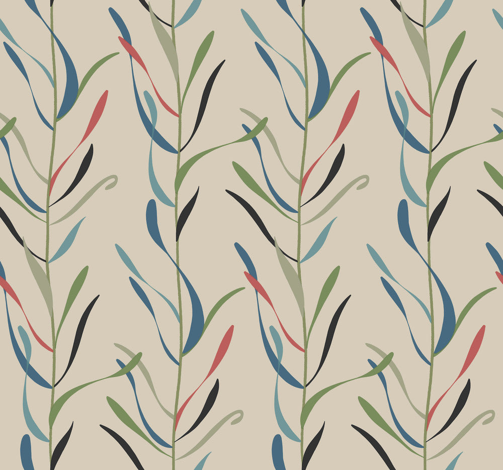 Chloe Vine Savanna Wallpaper by York Wallcoverings Greenhouse Covers about 60.8 square feet 27-in by 27-ft long roll Prepasted 24 - Fabric Carolina -