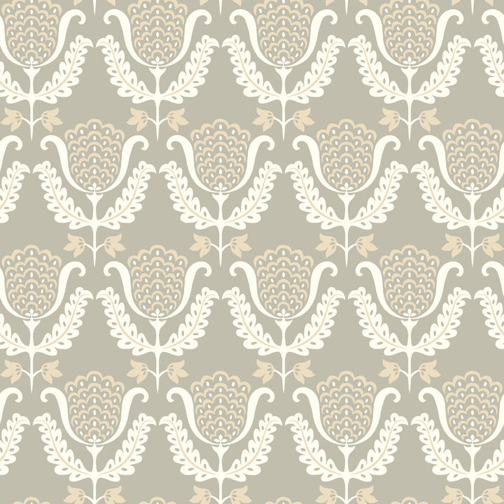 Grey One Wish Wallpaper by Waverly Waverly Garden Party Covers about 56.4 square feet 20.5-in by 33-ft long roll Prepasted 10.25 - Fabric Carolina -